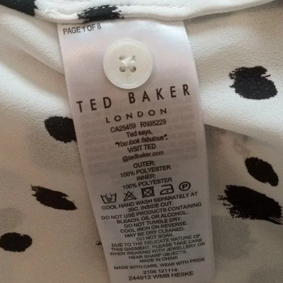 Ted Baker Polka Dot Button-Up Blouse - Picture 6 of 7